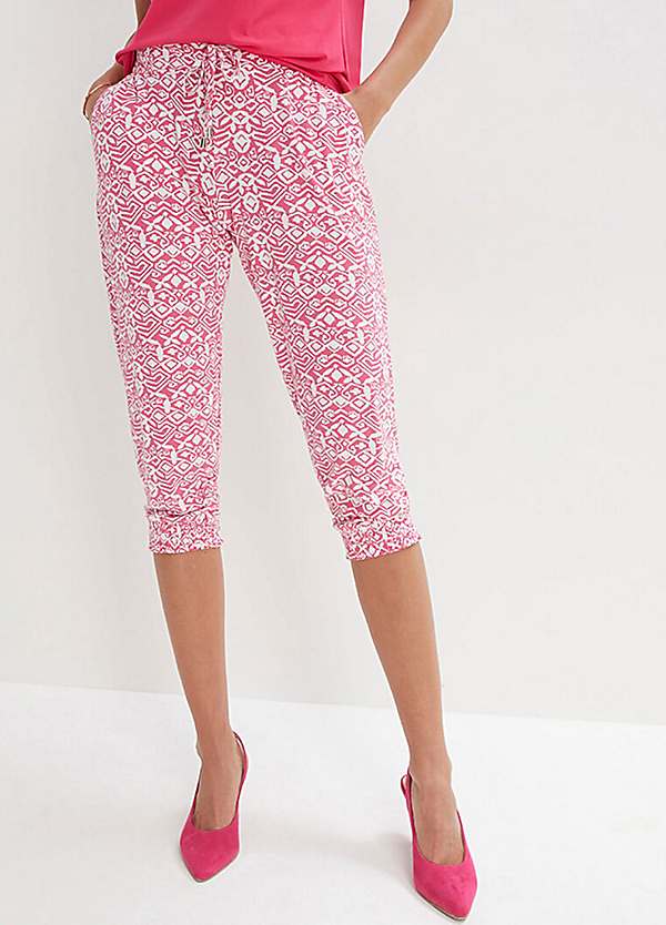 Super Stretchy Printed Pull-On Crop Trousers (52cm) Inside