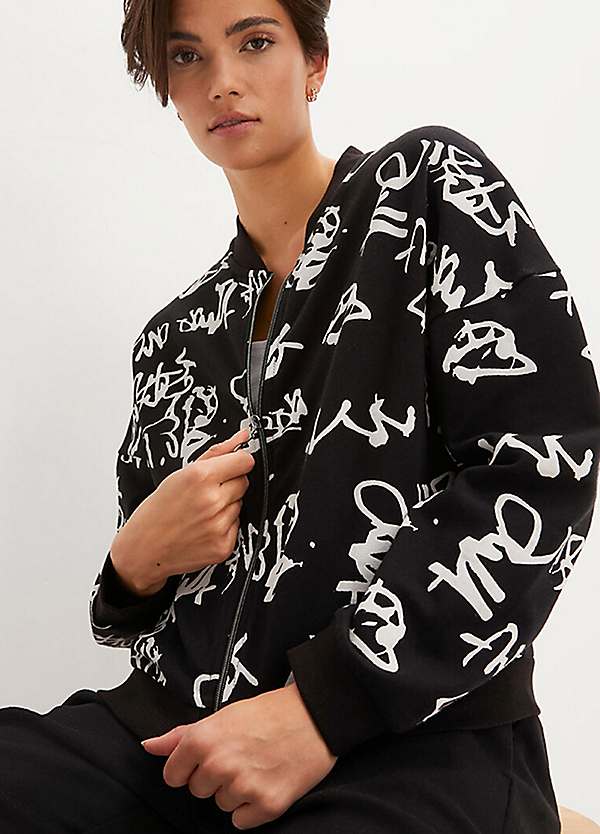 Printed Sweat Jacket by bonprix