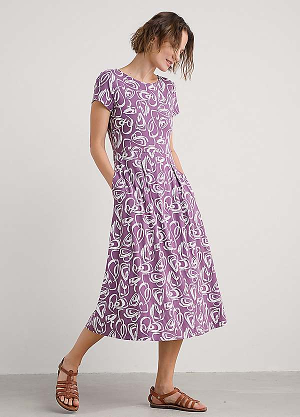 Seasalt Cornwall Purple April Short Sleeve Dress by Seasalt Cornwall Seasalt Cornwall Purple April Short Sleeve Dress by Seasalt Cornwall