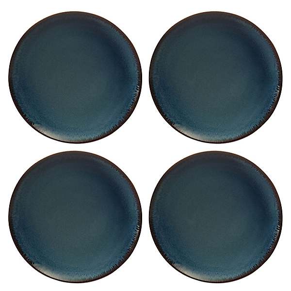 Reactive Set of 4 Dinner Plates by Mason Cash