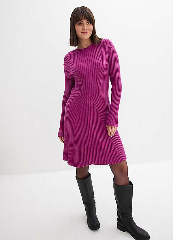 Ribbed Knit Dress by bonprix | Look Again