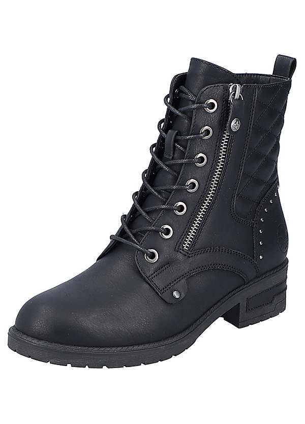 Rivet Detail Winter Boots by Rieker Look Again