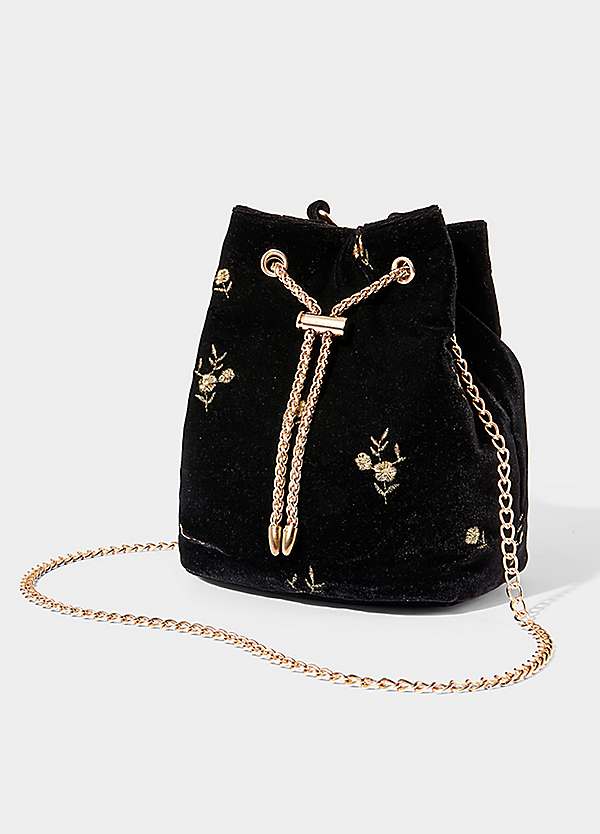 Velvet bucket bag sales
