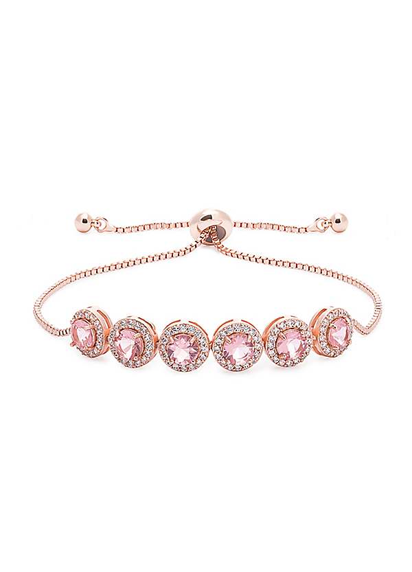 Rose Gold Pink Pave Toggle Bracelet Gift Boxed by Jon Richard Look Again