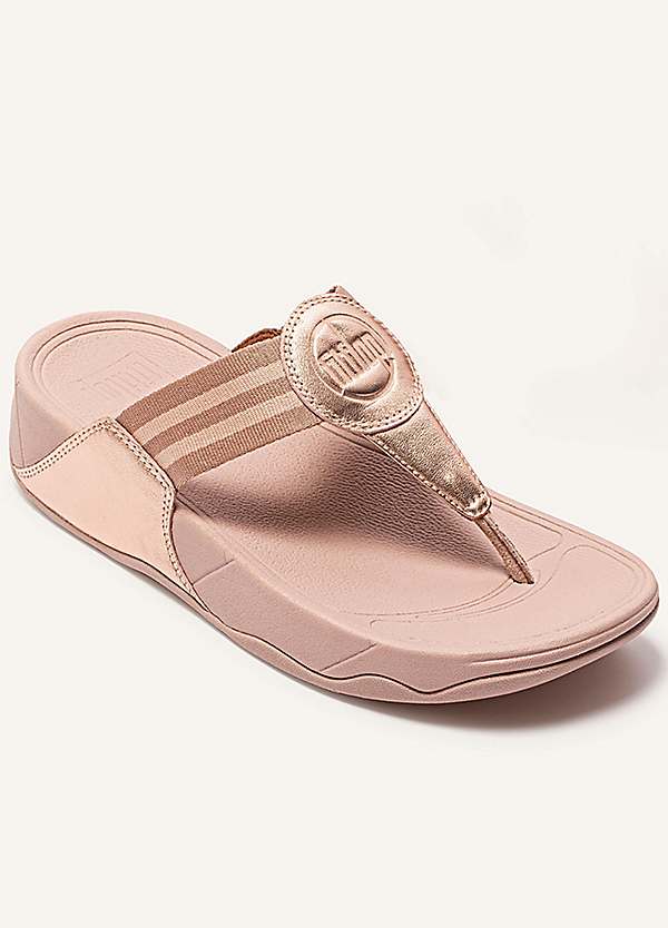 Rose Gold Walkstar Webbing Toe-Post Sandals by FitFlop | Look Again