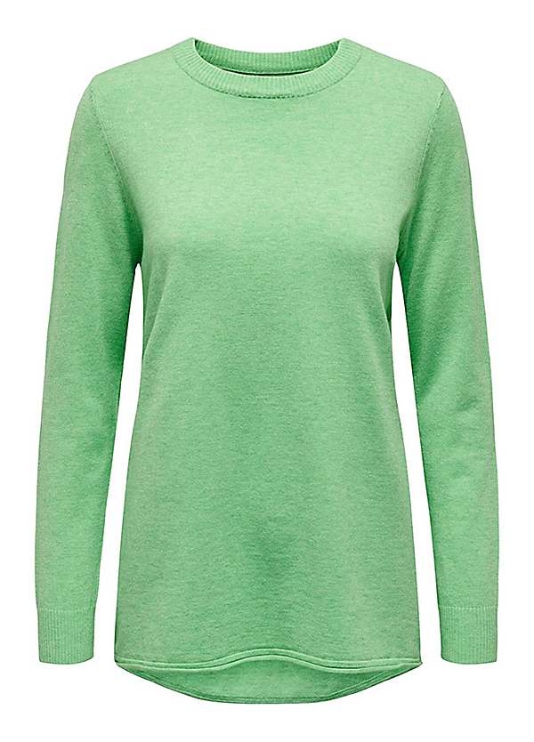 WOMEN'S SMOOTH COTTON LONG SLEEVE CREW NECK SWEATER