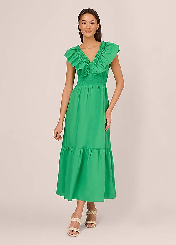 Ruffle Front Maxi Dress by Adrianna Papell | Look Again