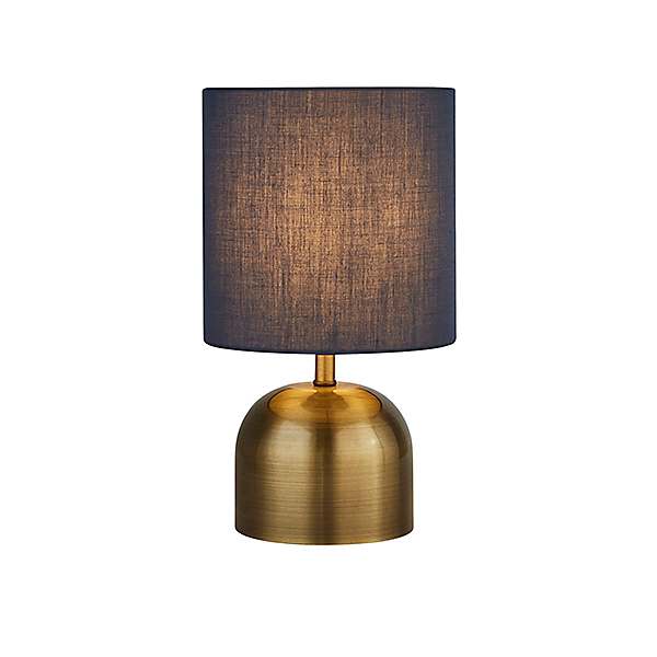 Mini brass outlet lamp