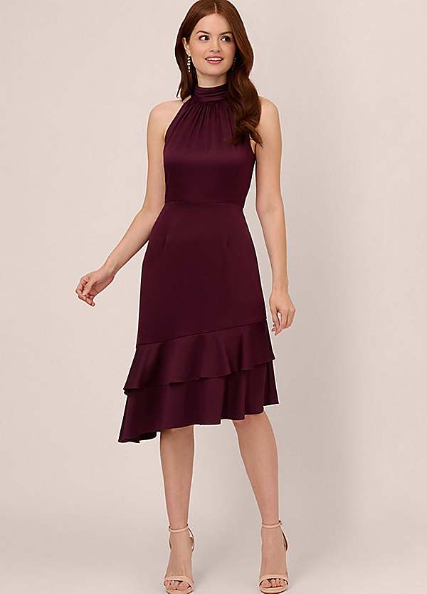 Satin Crepe Dress by Adrianna Papell