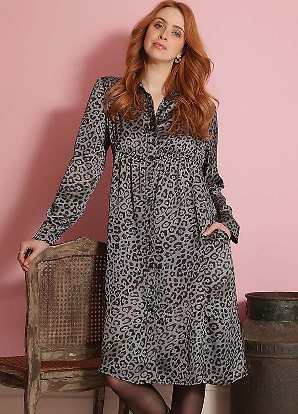 Satin Leopard Dress by Pomodoro