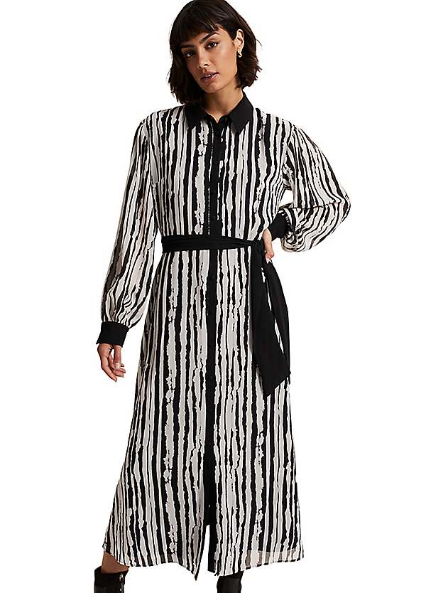 Serena Striped Midi Dress by Phase Eight