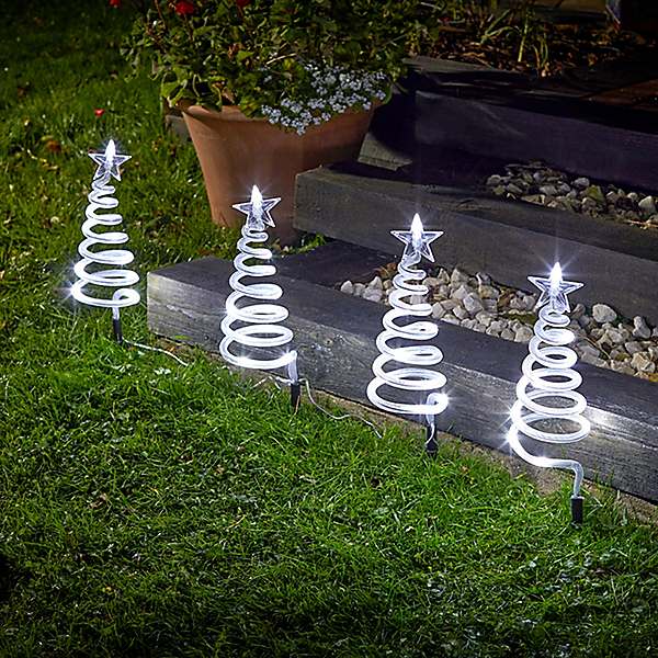 Battery operated store stake lights