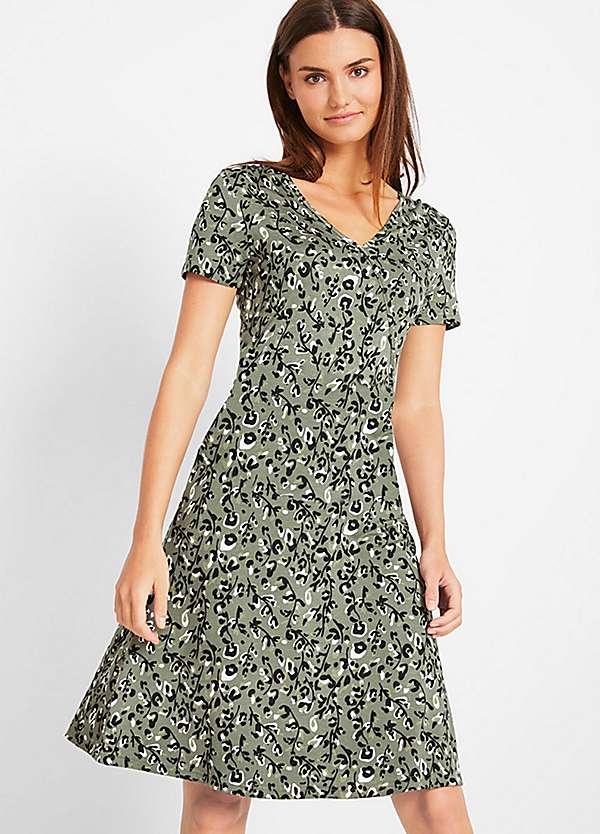 Short Sleeve Wrap Jersey Dress by bonprix Look Again