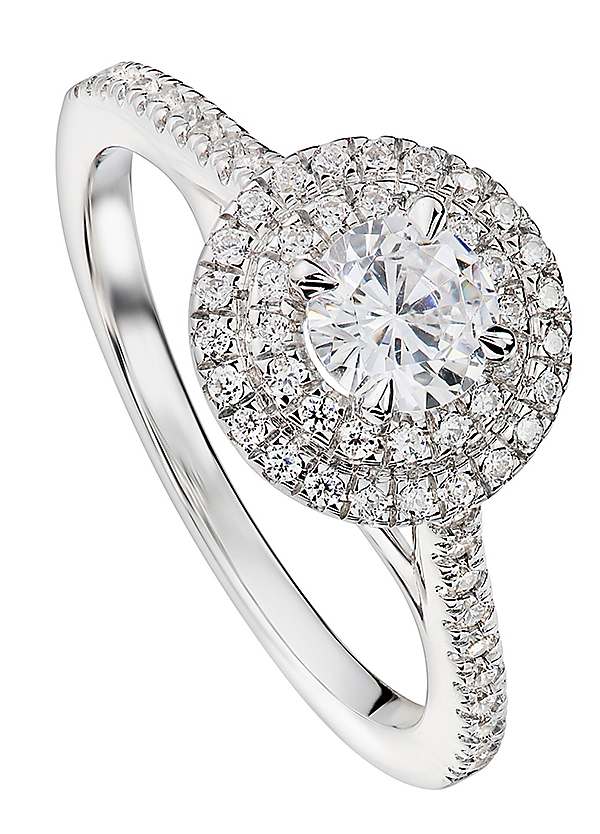 Sienna Lab Grown Diamond Double Halo Engagement Ring by