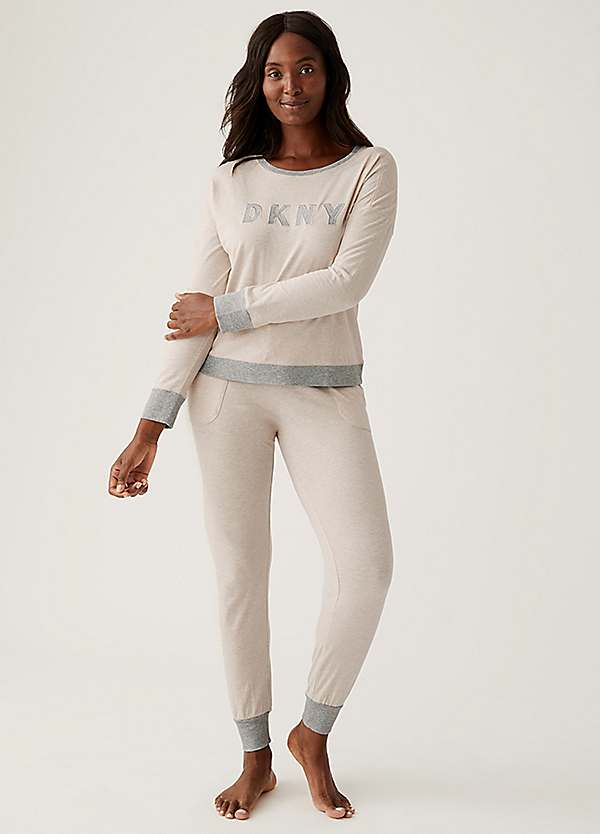 Signature Top Jogger Set by DKNY