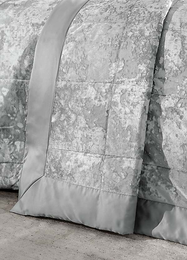 Silver Crushed Velvet Bedspread by Catherine Lansfield