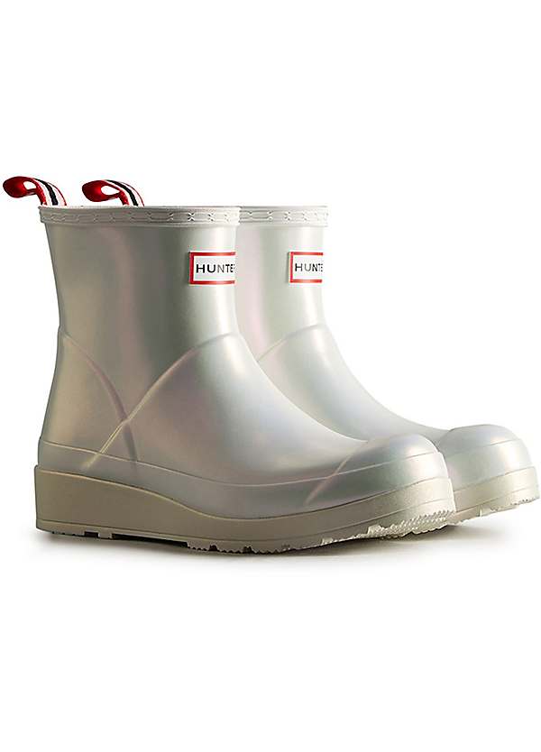 Silver Nebula Play Short Wellingtons by Hunter | Look Again