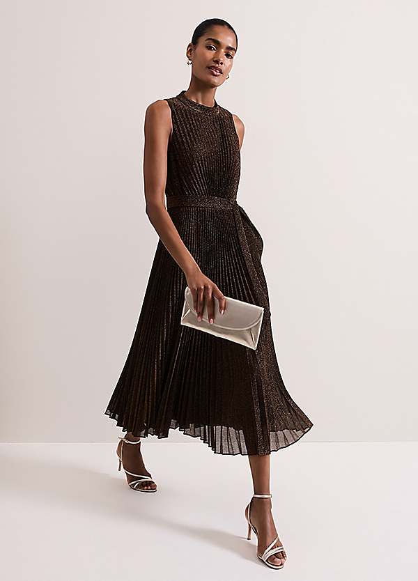 Simara Sparkle Pleat Dress by Phase Eight Look Again