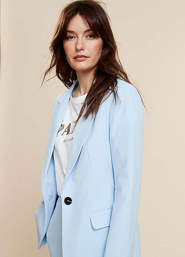 Powder blue blazer best sale