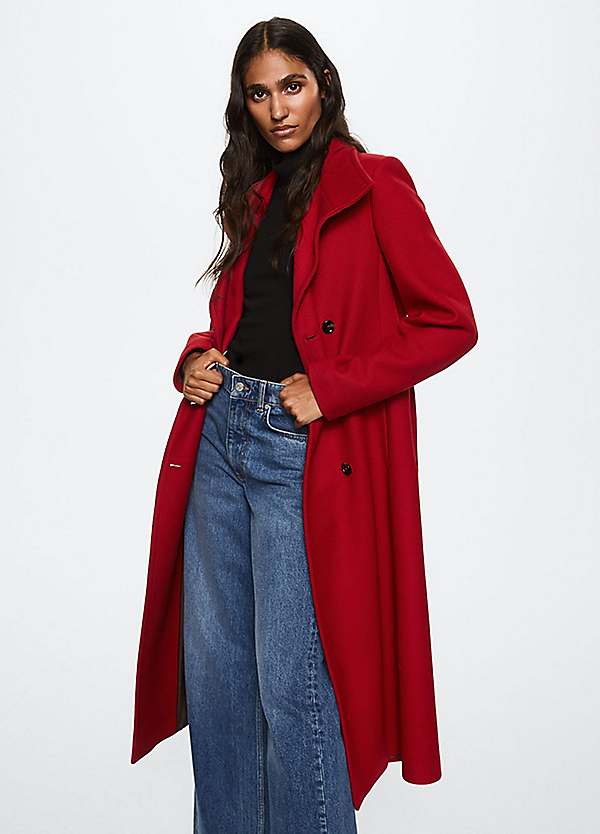 Mango structured hotsell wool coat