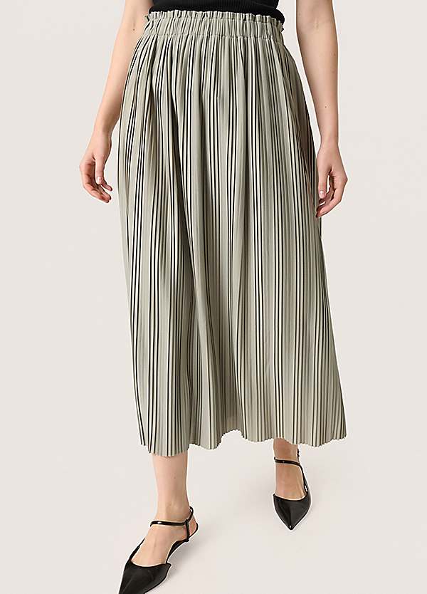 Sivone Plisse Elastic Waist Maxi Skirt by Soaked in Luxury