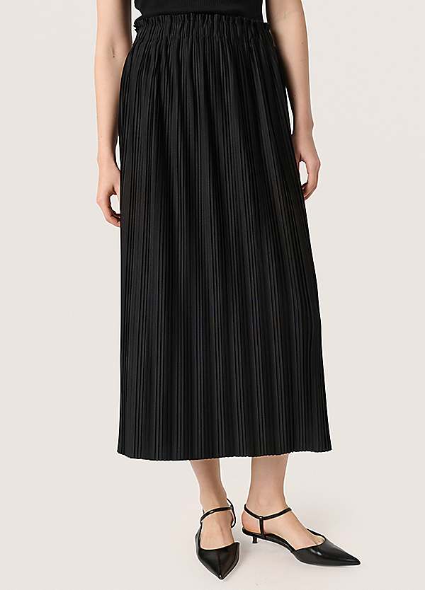 Sivone Plisse Elastic Waist Maxi Skirt by Soaked in Luxury