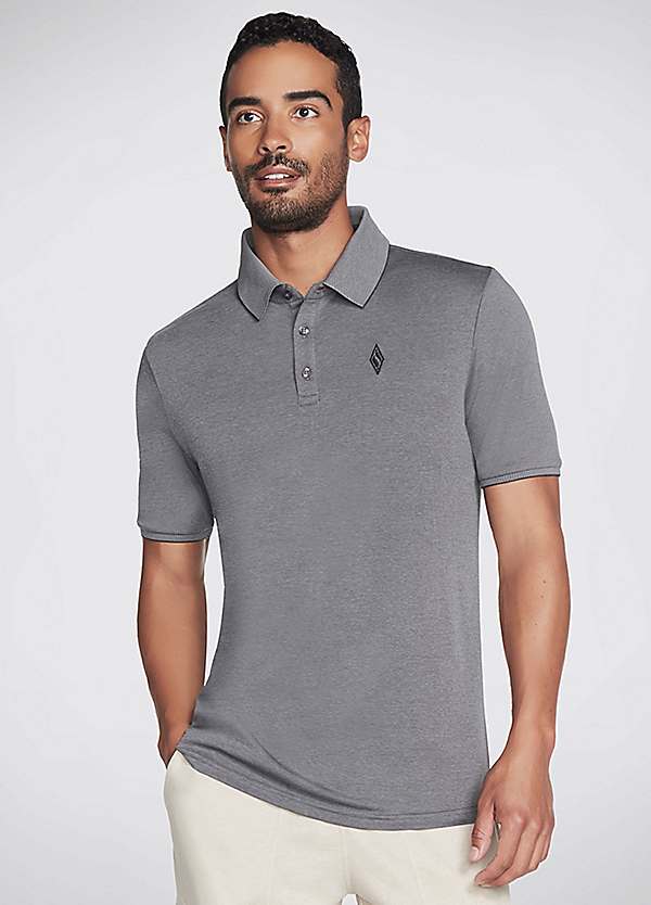 Skechers polo shop shirt grey