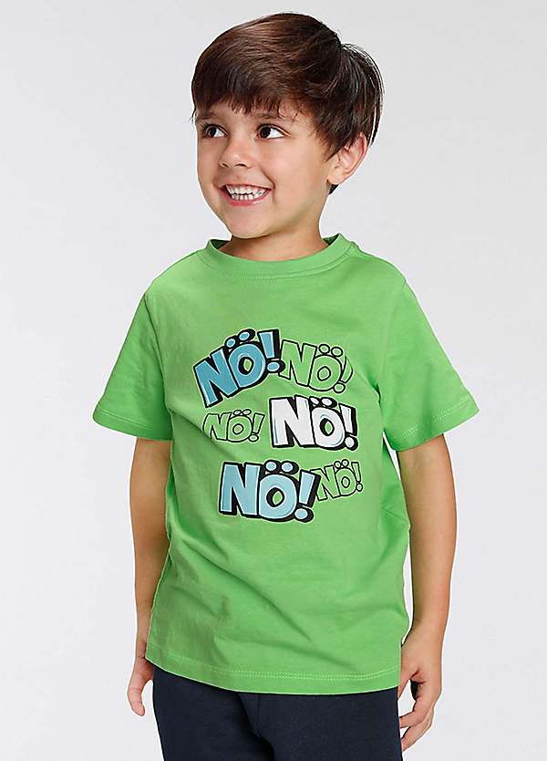 Slogan Print Again T-Shirt Look | Kidsworld by