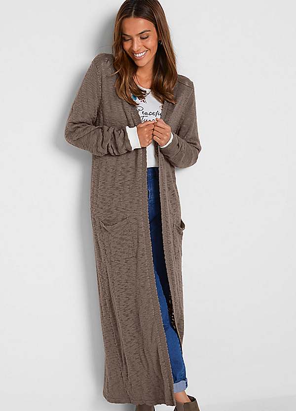 Ankle long cardigan best sale