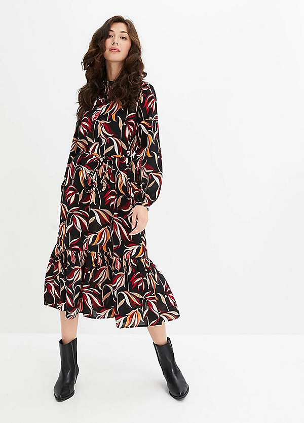 Smocked Floral Midi Dress by bonprix Look Again
