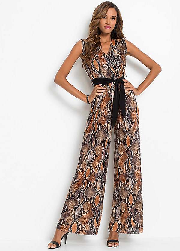 Snakeskin Print Jumpsuit by bonprix Look Again