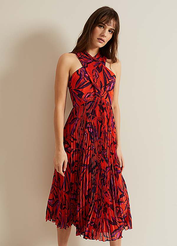 Sorella Pleated Midi Dress by Phase Eight