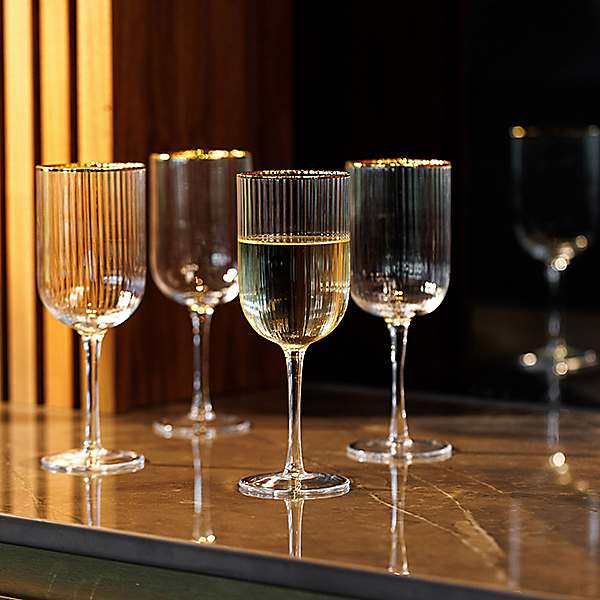 mikasa white wine glasses