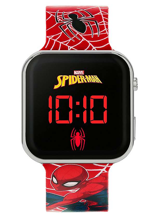 Spiderman Red Strap LED Watch by Disney Marvel