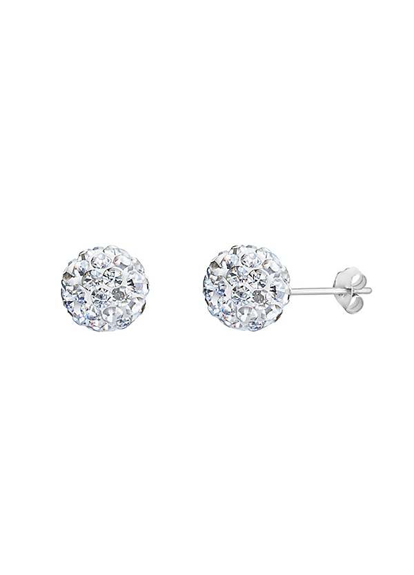 Sterling silver ball earrings on sale 10mm