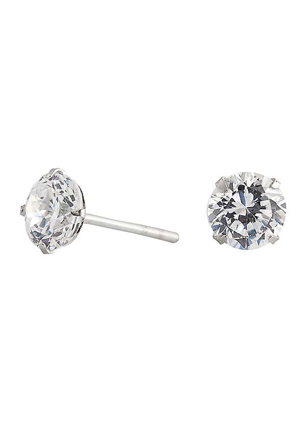 Sterling silver cubic zirconia on sale studs