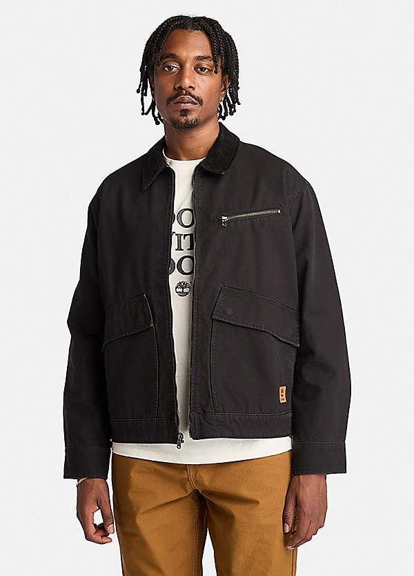 Denim Timberland Cotton Jacket Men's Trucker Insulated Denim Jacket