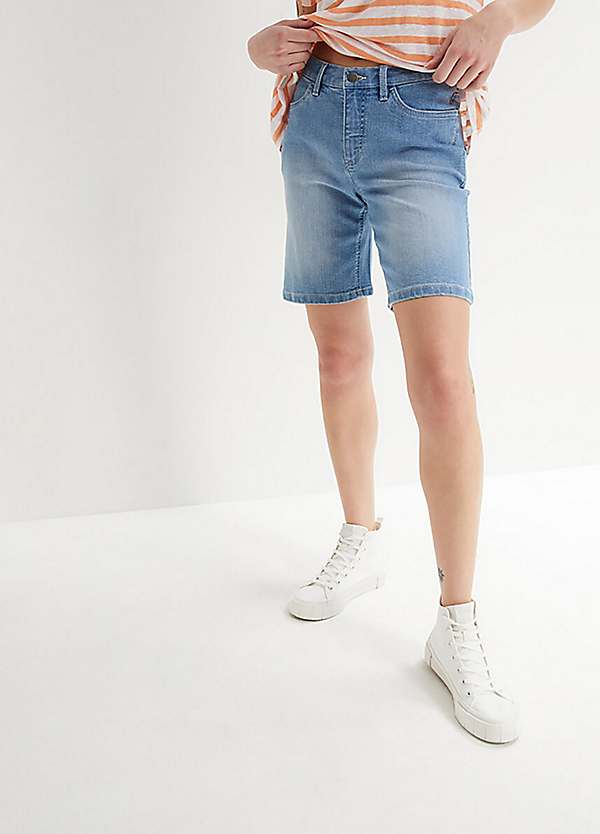 Stretch denim bermuda shorts online