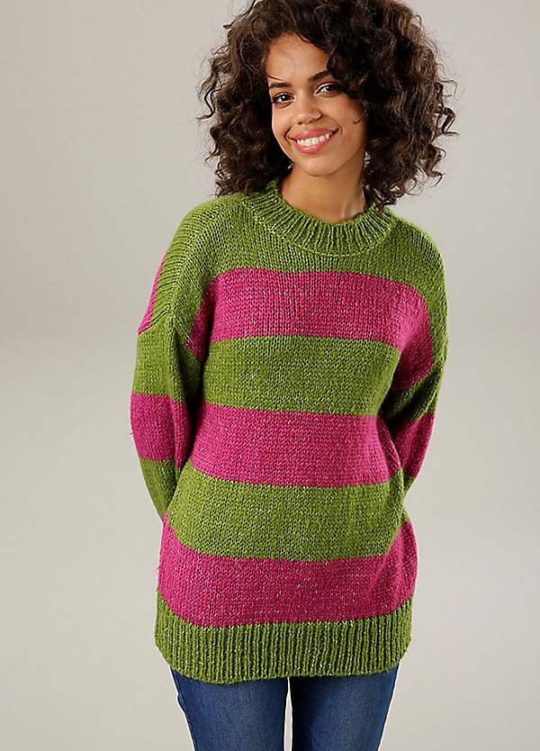 Stripe sales knit jumper