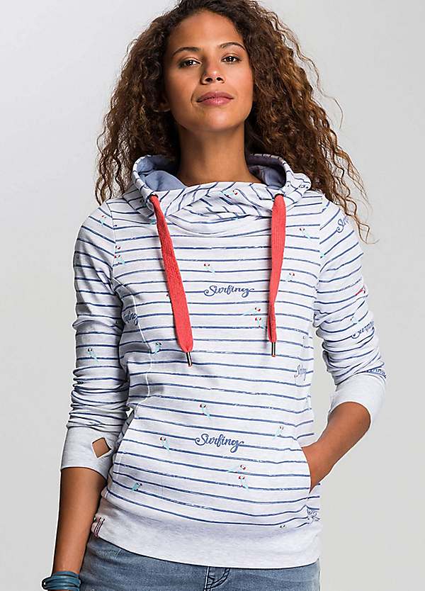 Striped hoodie hot sale