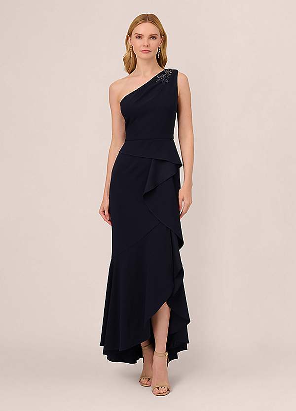 Studio Beaded Knit Crepe Gown by Adrianna Papell