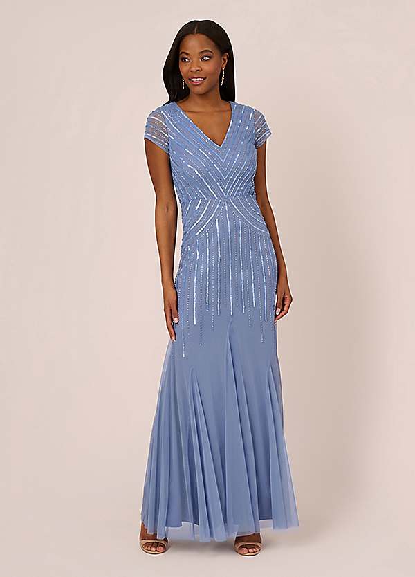 Studio Beaded Mermaid Dress by Adrianna Papell | Look Again