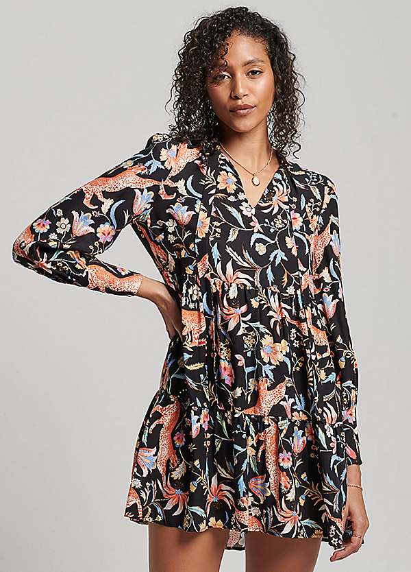 Studios Cupro Peplum Dress by Superdry Look Again