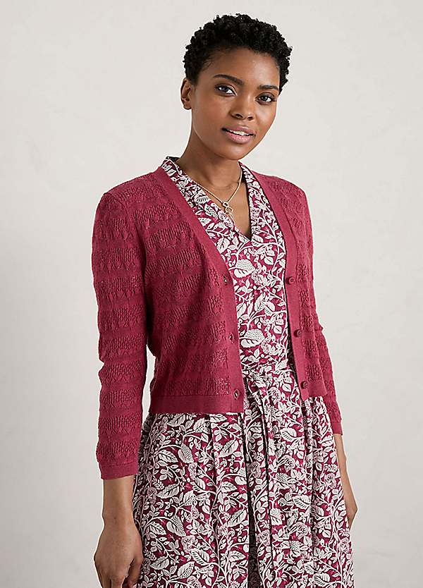 Pink cotton outlet cardigan