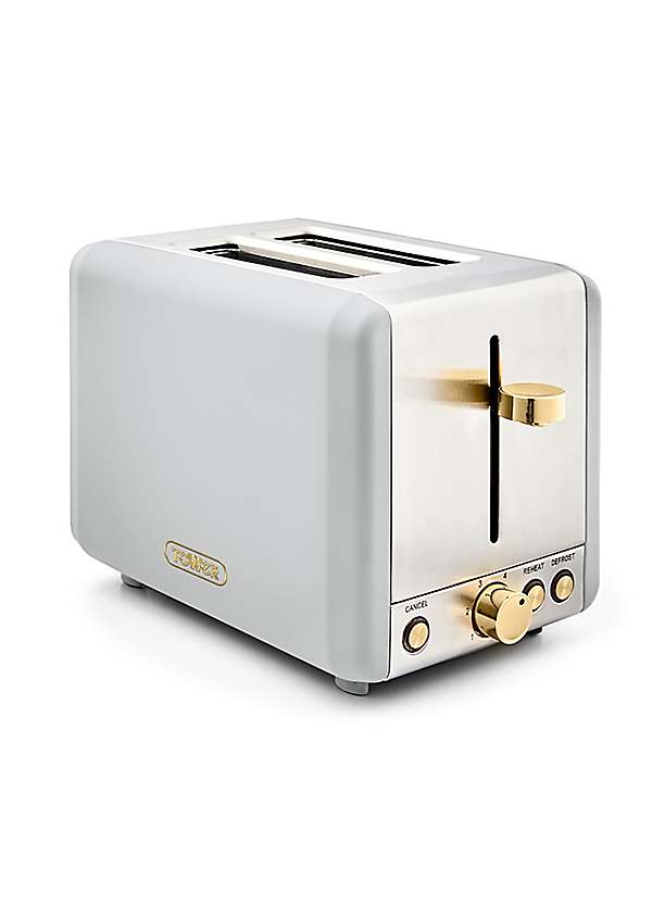 T20036RG Cavaletto 2-Slice Toaster Black/Rose Gold by Tower