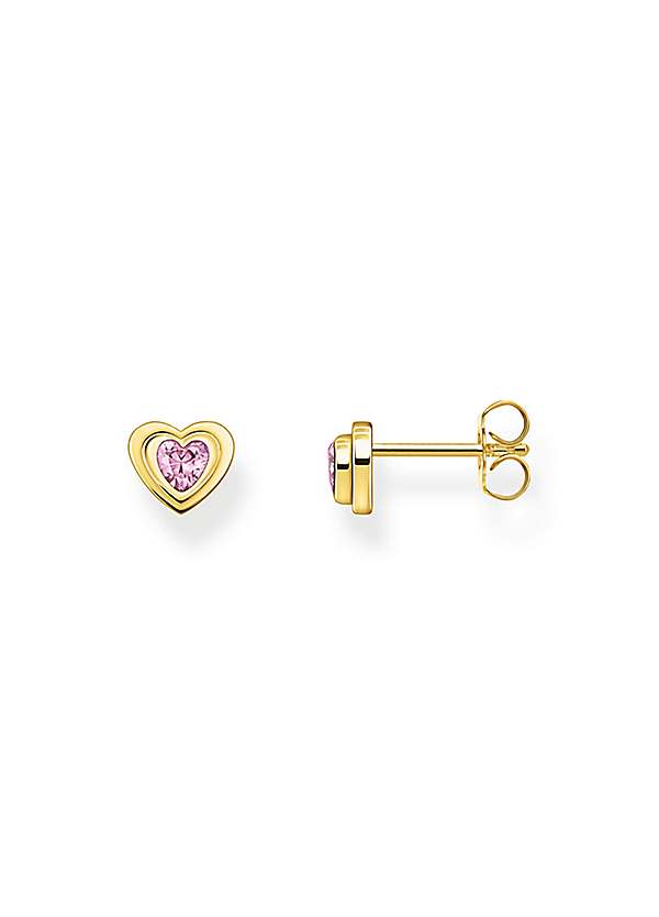 THOMAS SABO Pink Heart Stud Earrings Look Again
