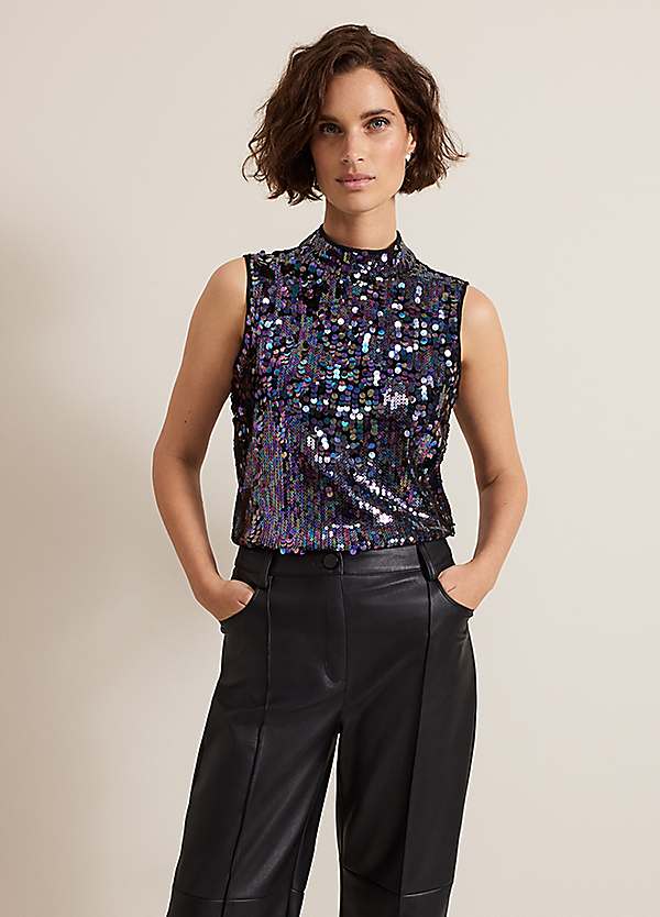 Tasha Sequin Top by Phase Eight Look Again