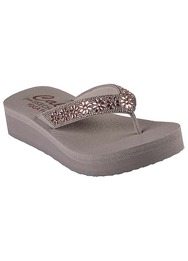 Taupe Vinyasa Sandals by Skechers Look Again