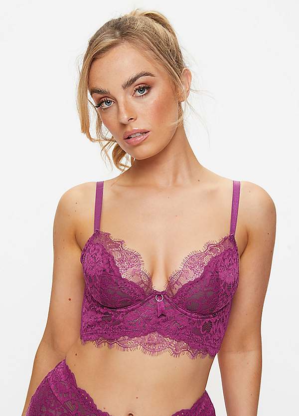 Ann Summers After Hours Embroidered Lace And Mesh Non Padded Bra