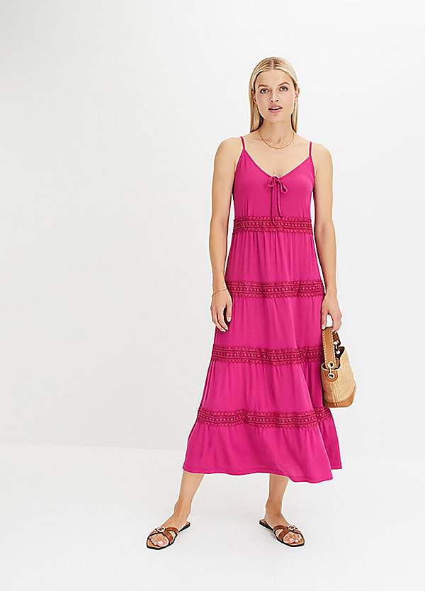 Tiered Strappy Midi Dress by bonprix Look Again